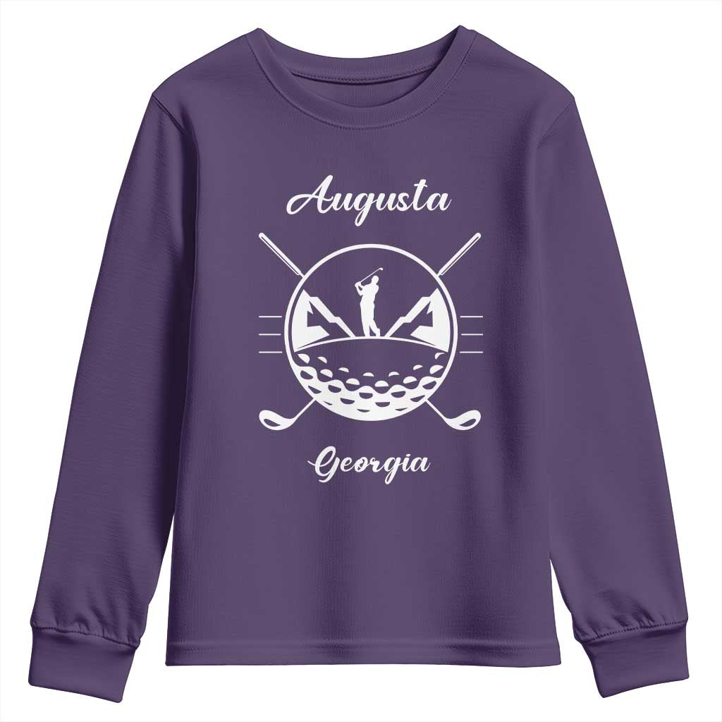Augusta Georgia Golfing Lover Youth Sweatshirt Southern Sports Traditions Retro Varsity Golf Fan