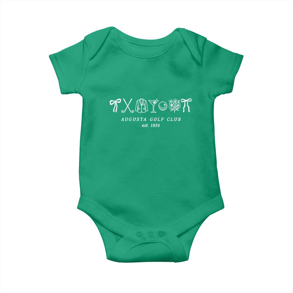 Augusta Golf Club Est 1934 Preppy Coquette Bows Baby Onesie Southern Golfing Girl Aesthetic Lifestyle