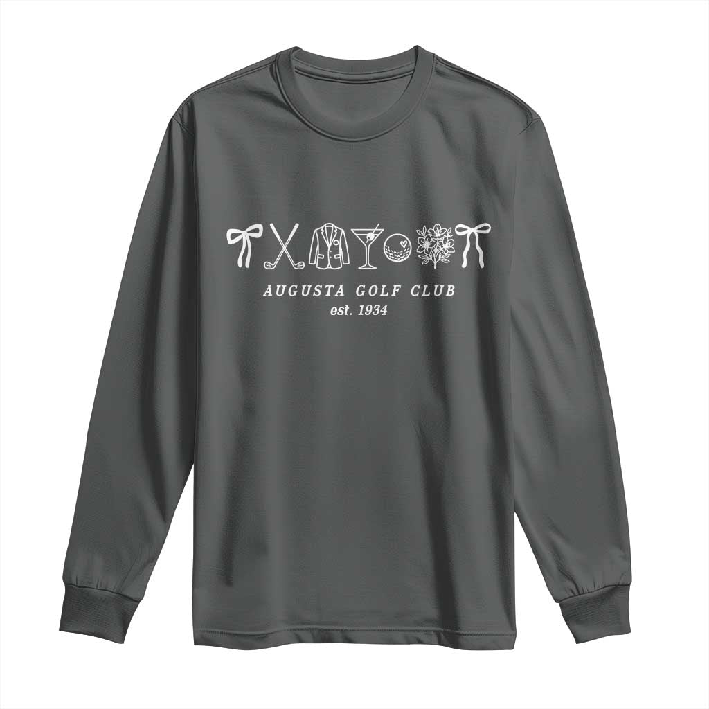 Augusta Golf Club Est 1934 Preppy Coquette Bows Long Sleeve Shirt Southern Golfing Girl Aesthetic Lifestyle