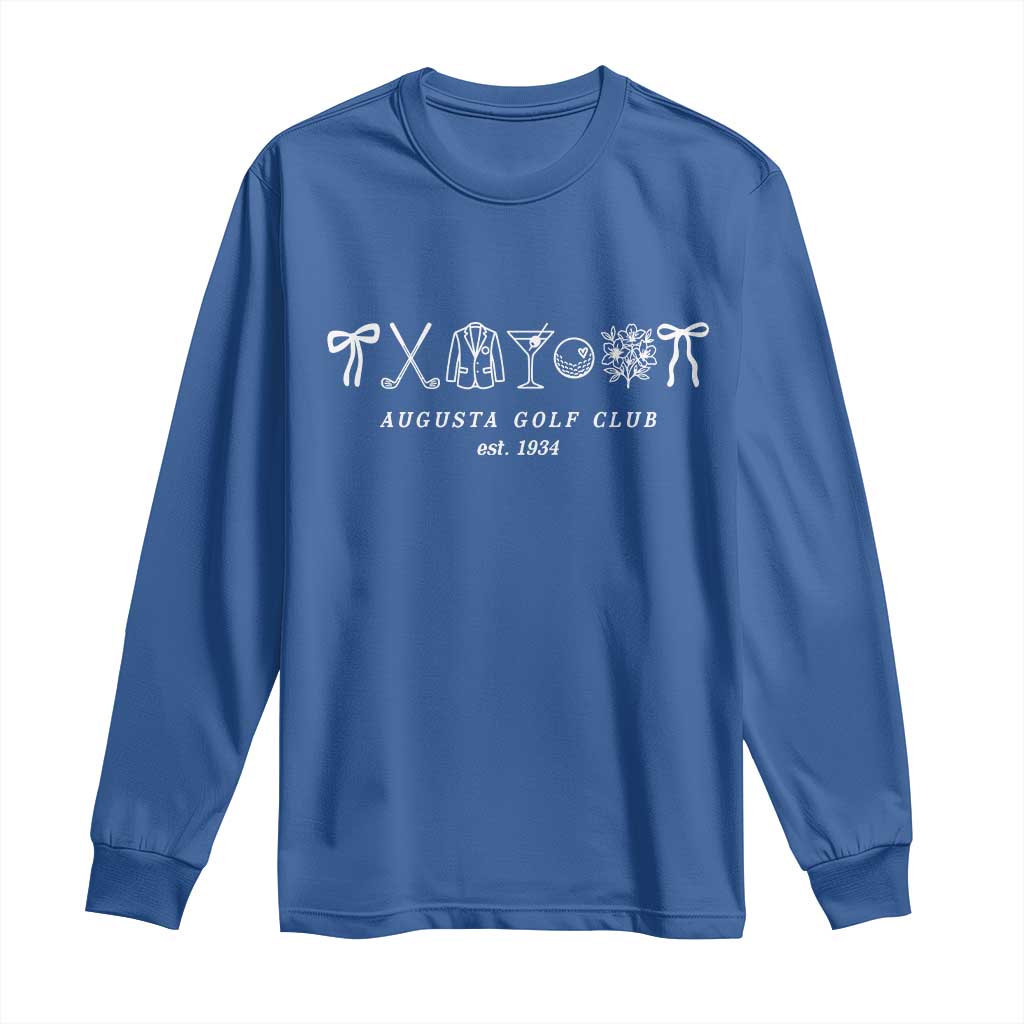 Augusta Golf Club Est 1934 Preppy Coquette Bows Long Sleeve Shirt Southern Golfing Girl Aesthetic Lifestyle