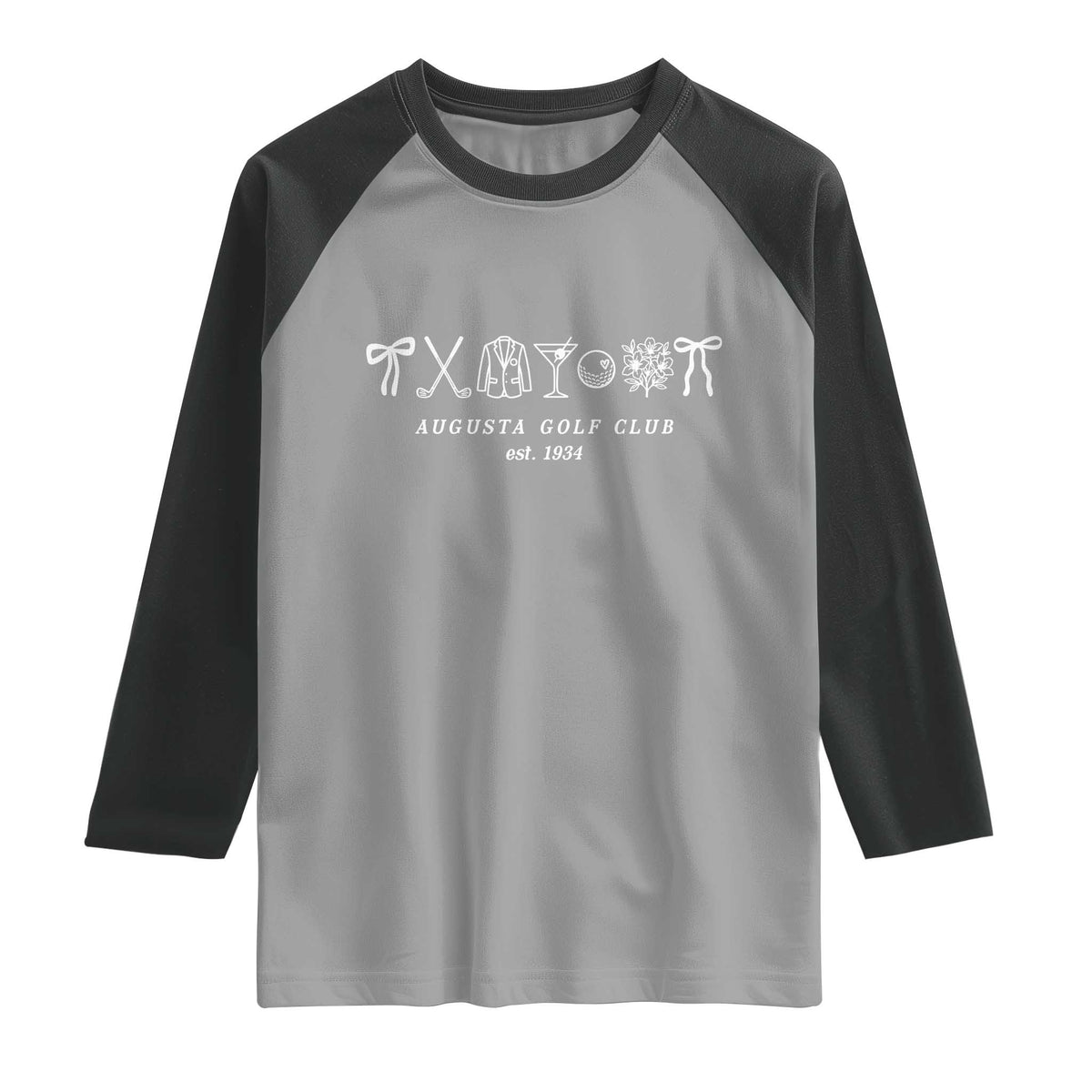 Augusta Golf Club Est 1934 Preppy Coquette Bows Raglan Shirt Southern Golfing Girl Aesthetic Lifestyle