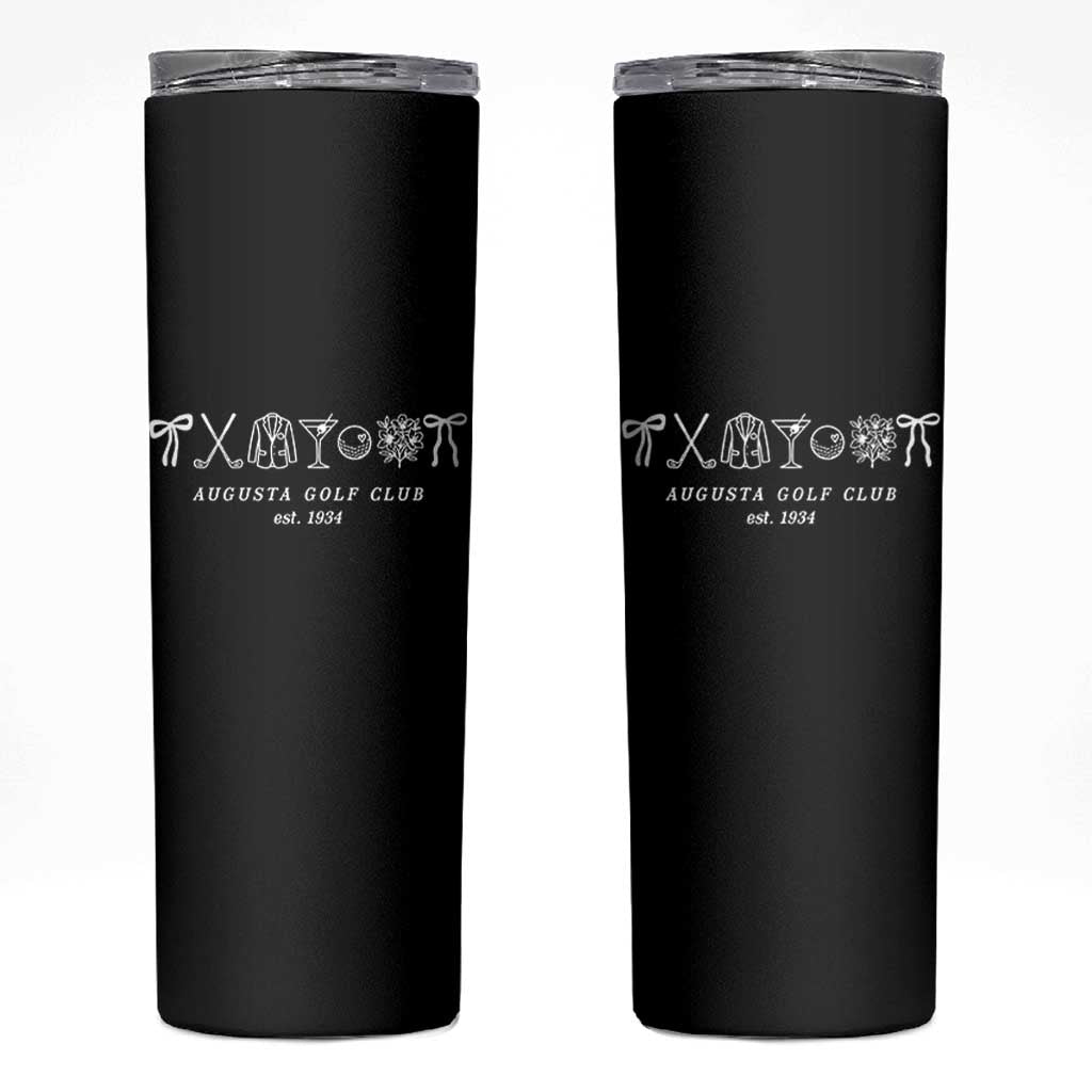 Augusta Golf Club Est 1934 Preppy Coquette Bows Skinny Tumbler Southern Golfing Girl Aesthetic Lifestyle