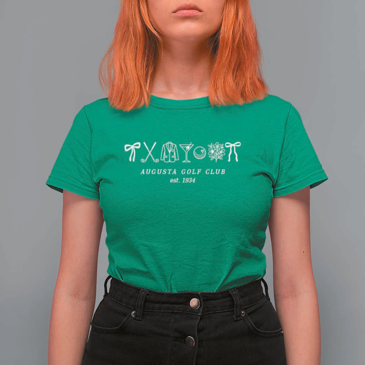 Augusta Golf Club Est 1934 Preppy Coquette Bows T Shirt For Women Southern Golfing Girl Aesthetic Lifestyle
