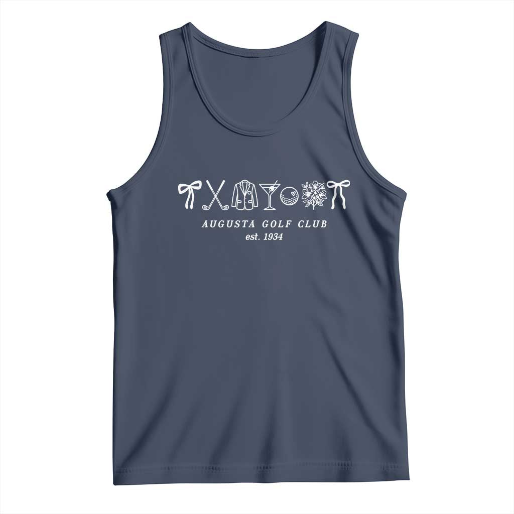 Augusta Golf Club Est 1934 Preppy Coquette Bows Tank Top Southern Golfing Girl Aesthetic Lifestyle