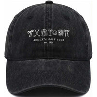 Augusta Golf Club Est 1934 Preppy Coquette Bows Washed Cotton Baseball Cap Southern Golfing Girl Aesthetic Lifestyle