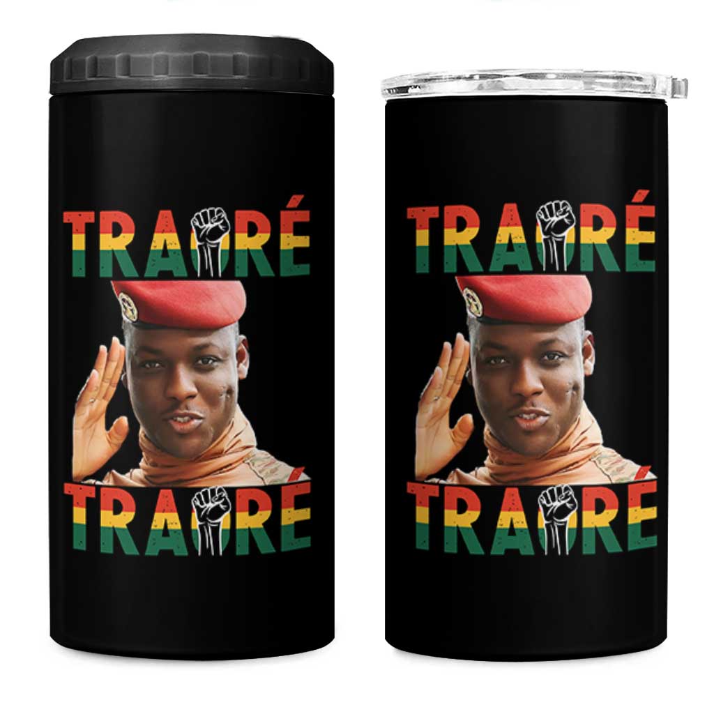 Traoré 2025 4 in 1 Can Cooler Tumbler African President Burkina Faso