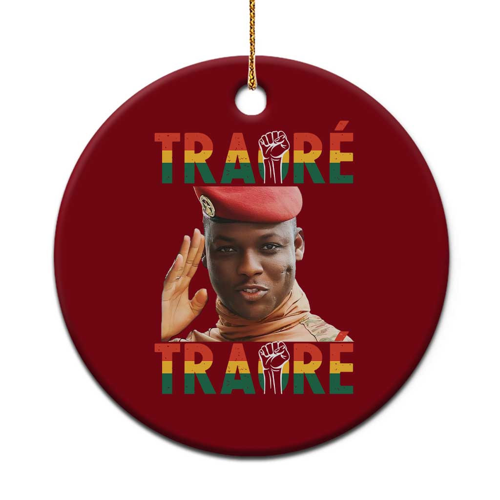 Traoré 2025 Ceramic Ornament African President Burkina Faso - Wonder Print Shop