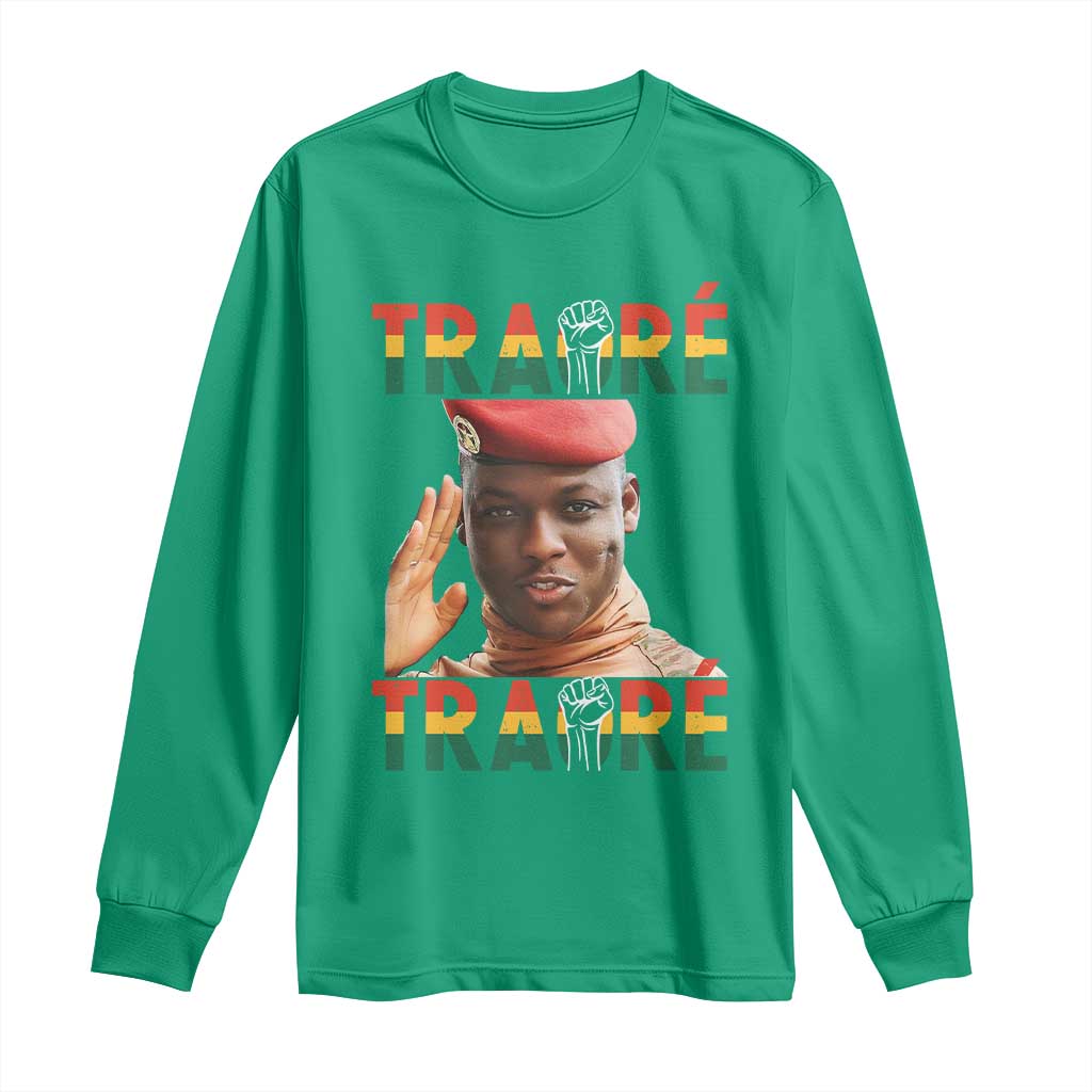 Traoré 2025 Long Sleeve Shirt African President Burkina Faso