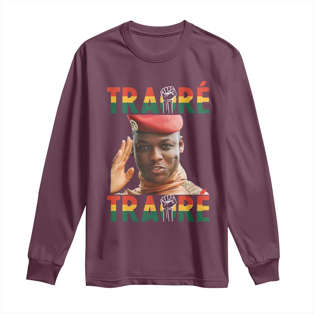 Traoré 2025 Long Sleeve Shirt African President Burkina Faso