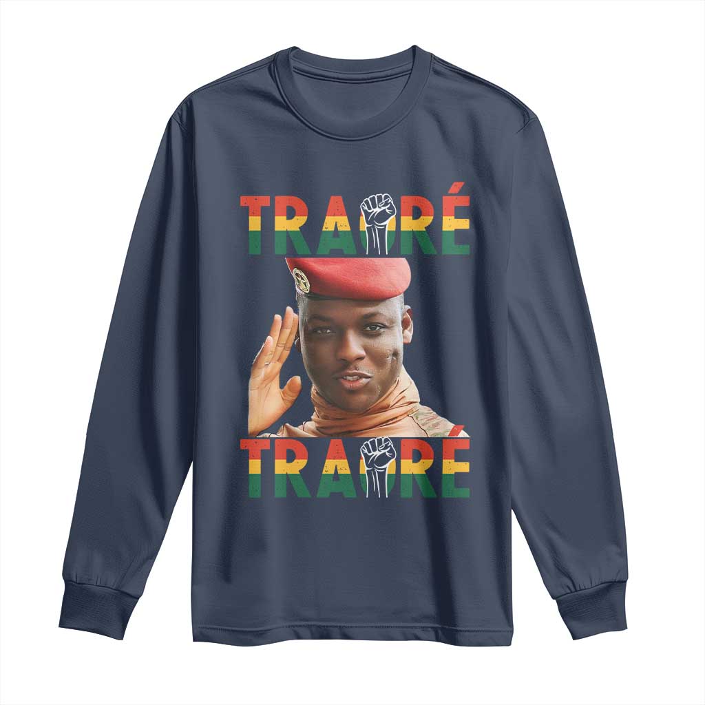 Traoré 2025 Long Sleeve Shirt African President Burkina Faso