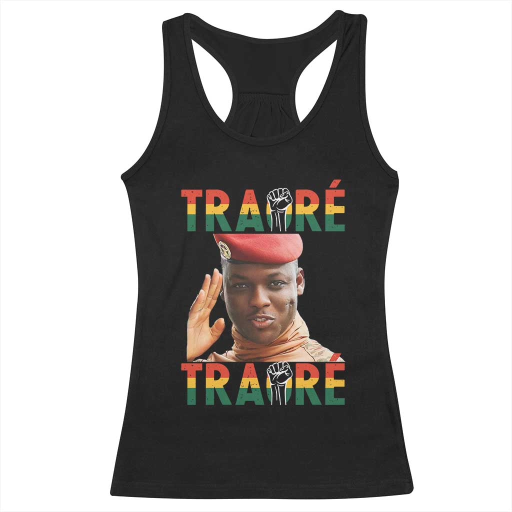 Traoré 2025 Racerback Tank Top African President Burkina Faso