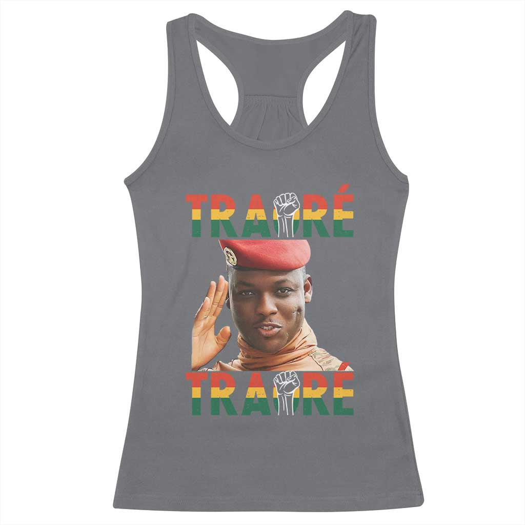 Traoré 2025 Racerback Tank Top African President Burkina Faso