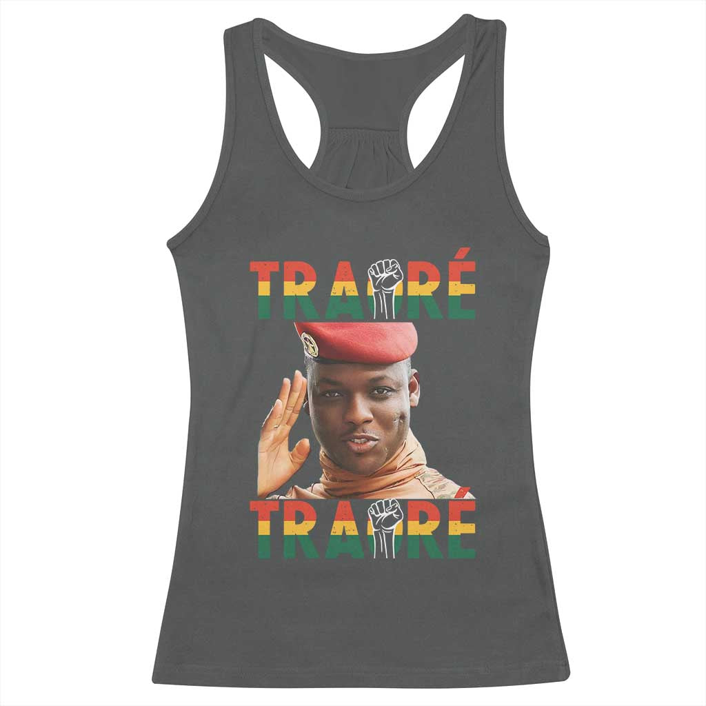 Traoré 2025 Racerback Tank Top African President Burkina Faso