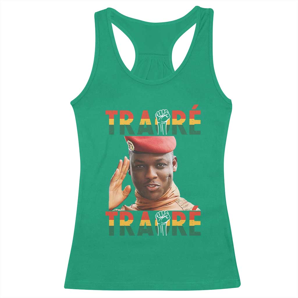 Traoré 2025 Racerback Tank Top African President Burkina Faso