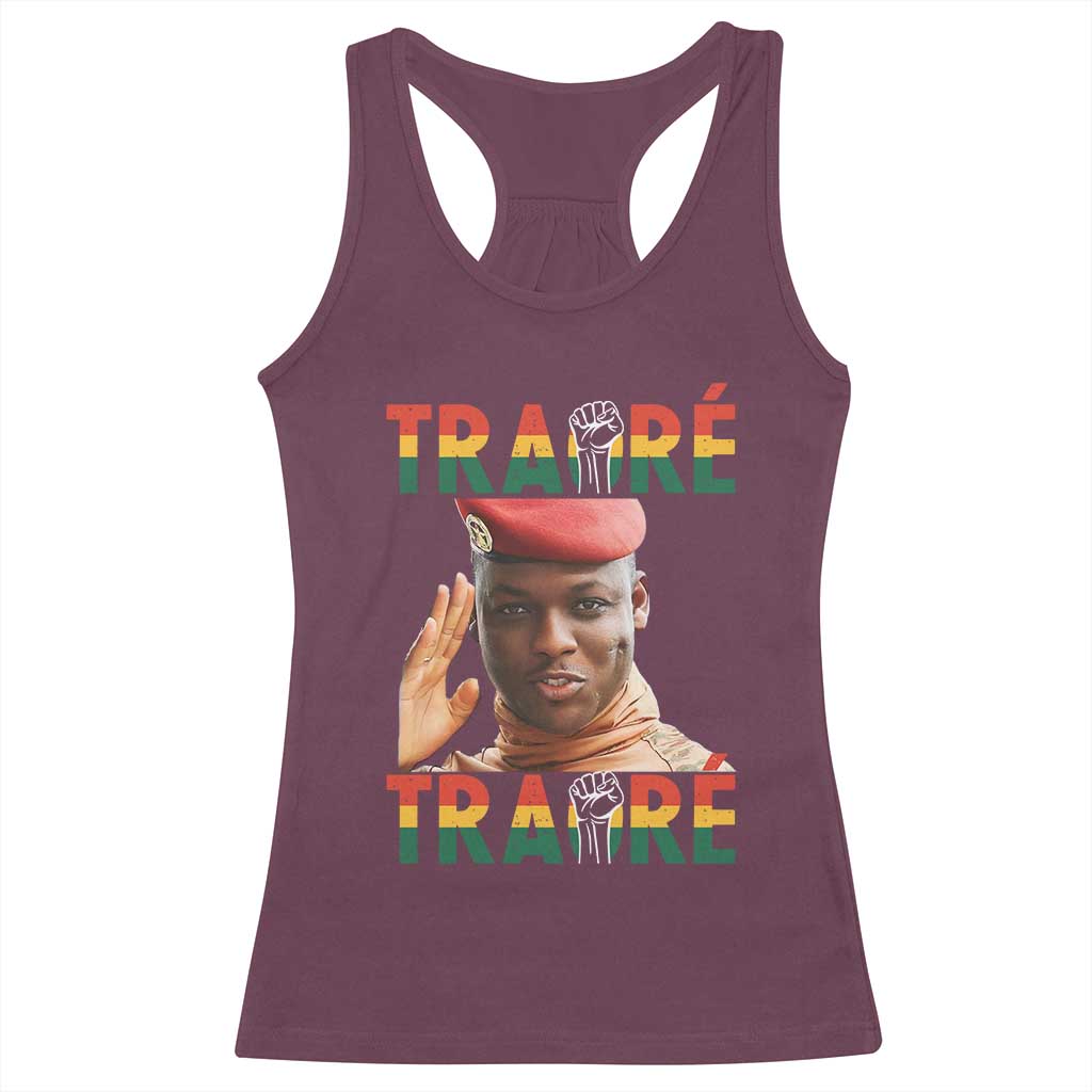 Traoré 2025 Racerback Tank Top African President Burkina Faso