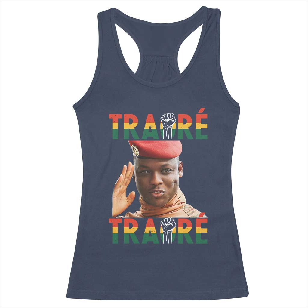 Traoré 2025 Racerback Tank Top African President Burkina Faso
