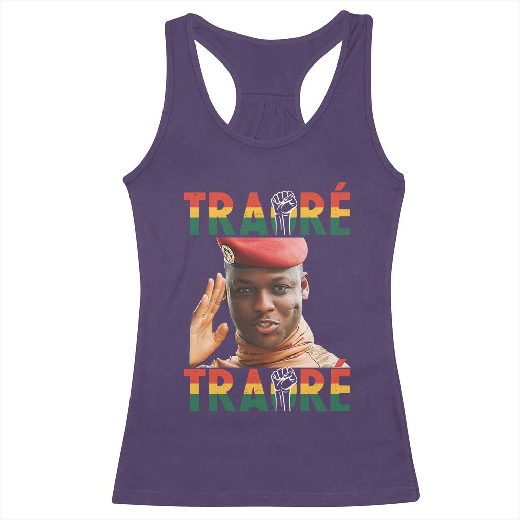 Traoré 2025 Racerback Tank Top African President Burkina Faso