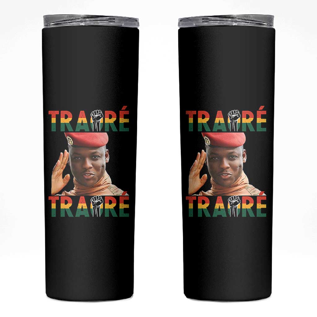 Traoré 2025 Skinny Tumbler African President Burkina Faso