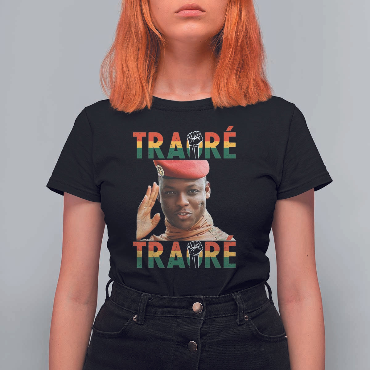 Traoré 2025 T Shirt For Women African President Burkina Faso