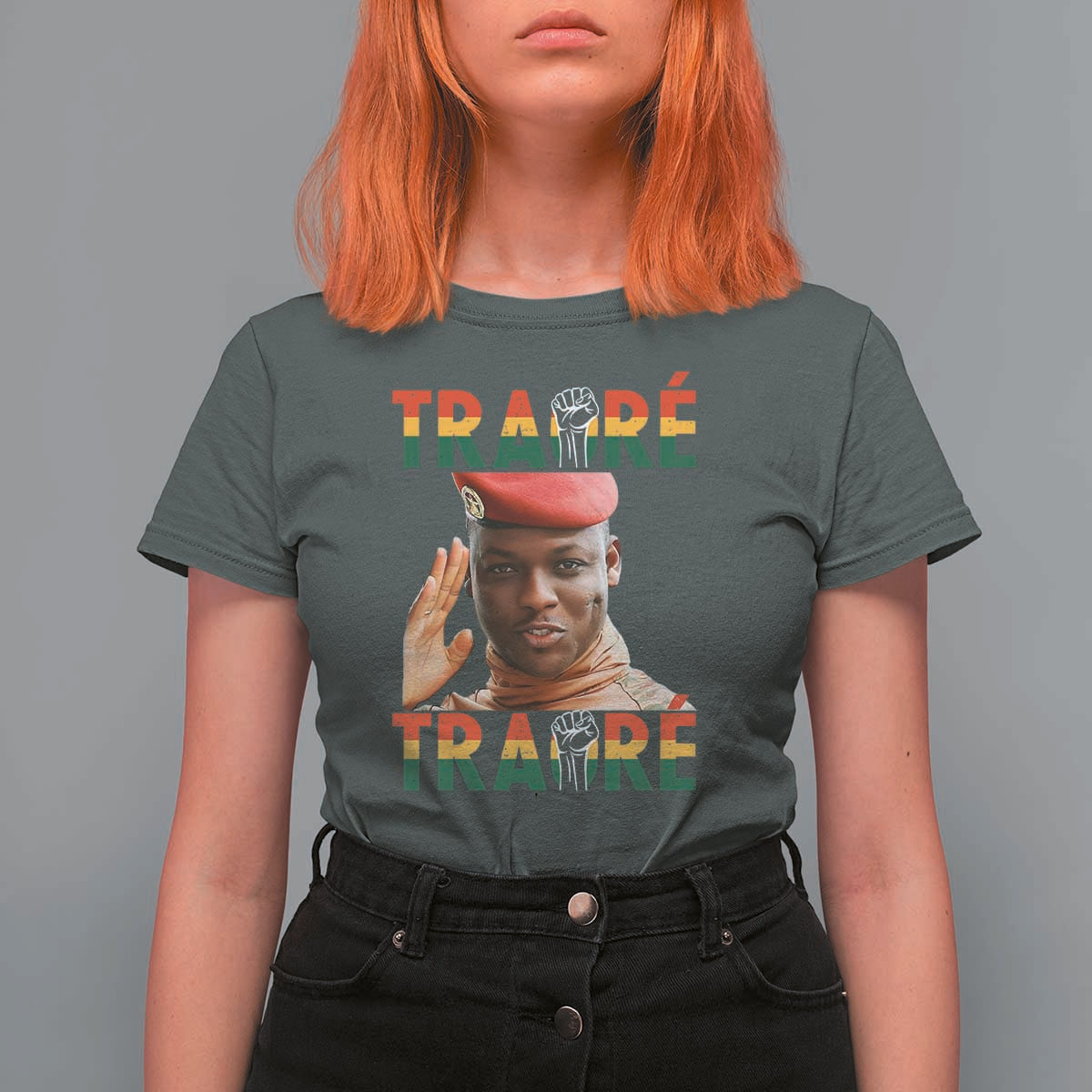 Traoré 2025 T Shirt For Women African President Burkina Faso