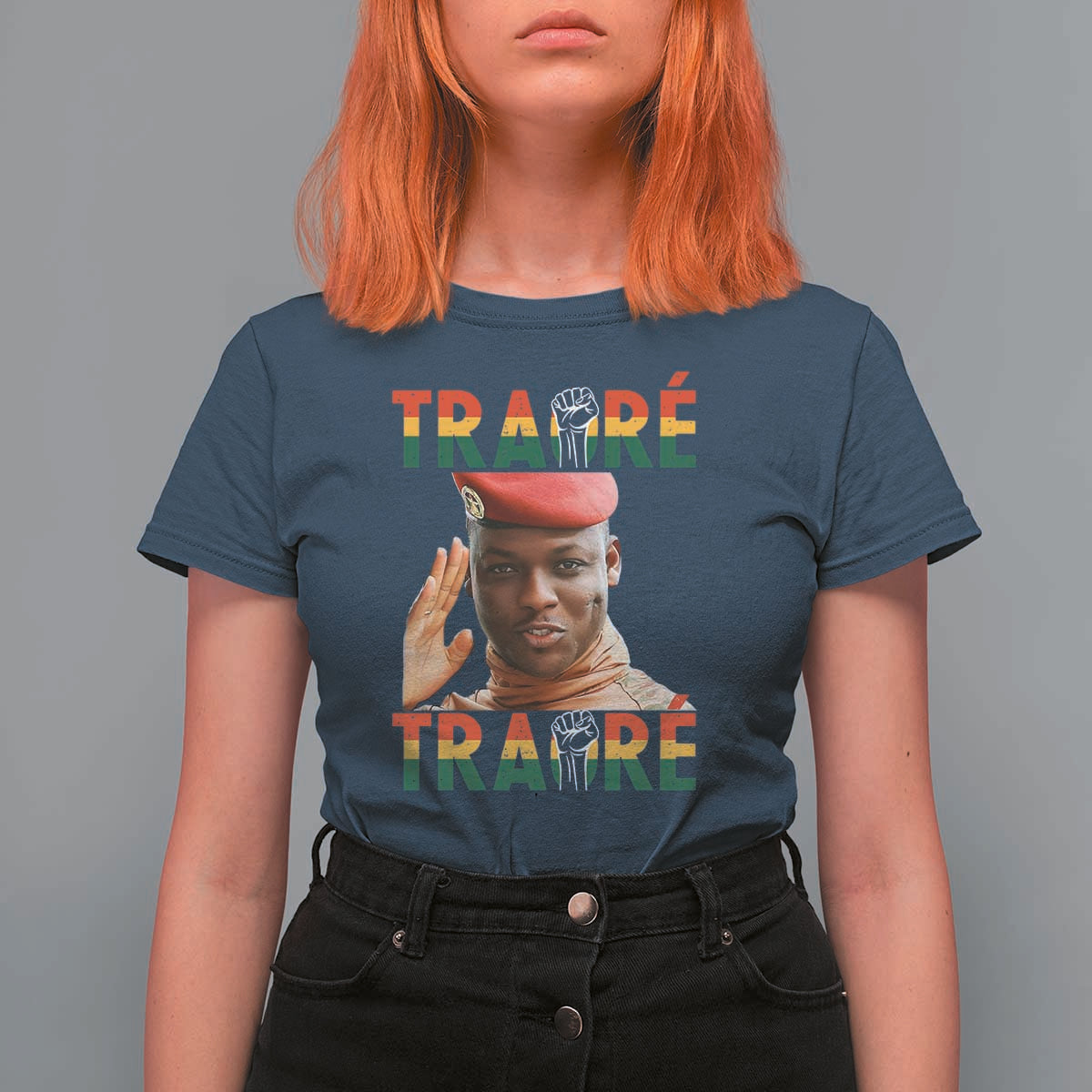 Traoré 2025 T Shirt For Women African President Burkina Faso