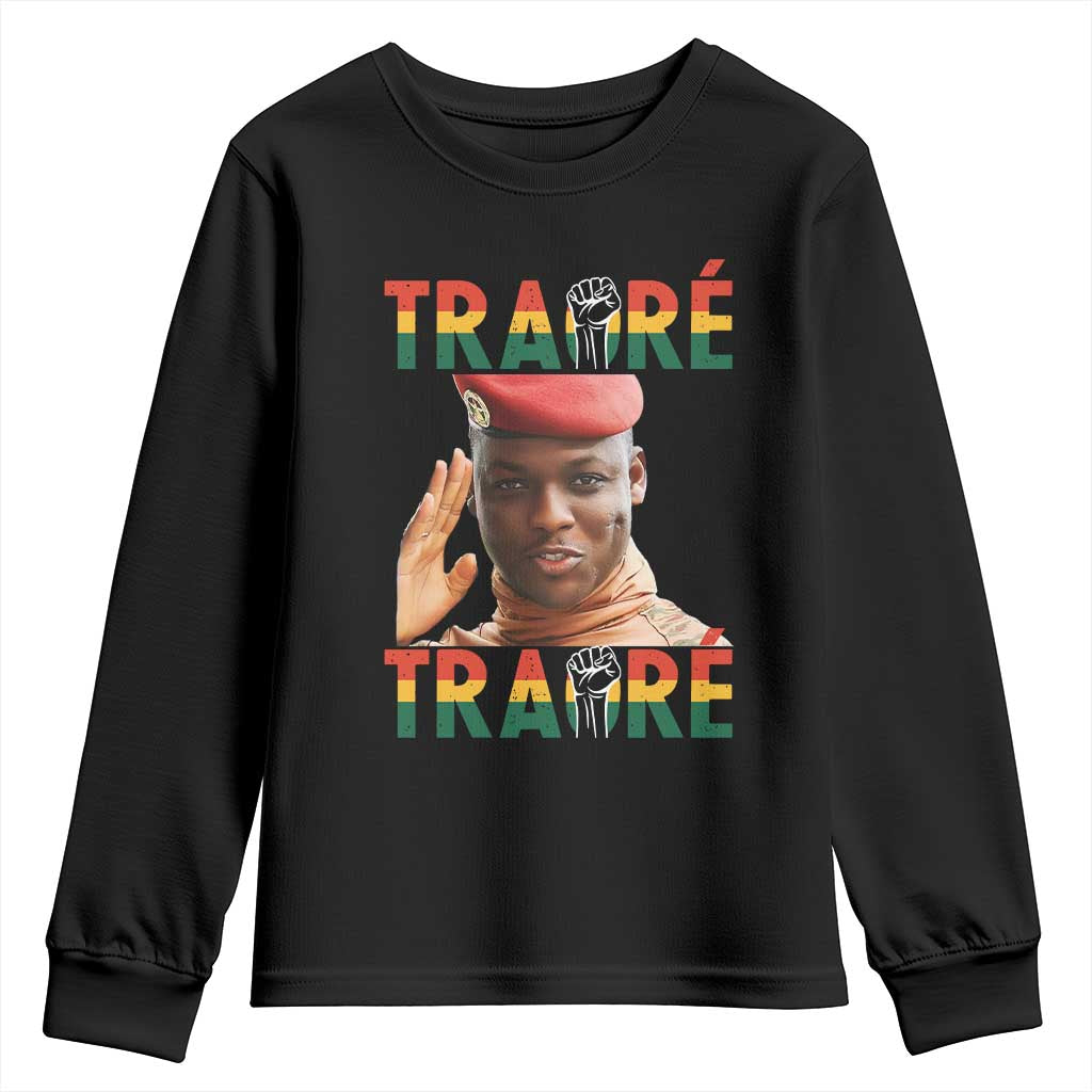 Traoré 2025 Youth Sweatshirt African President Burkina Faso