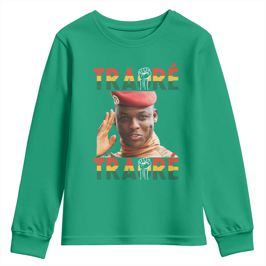 Traoré 2025 Youth Sweatshirt African President Burkina Faso