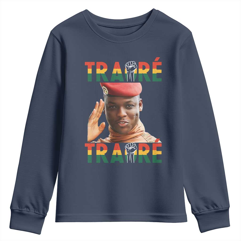 Traoré 2025 Youth Sweatshirt African President Burkina Faso