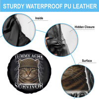 Funny Cat Meme Humor Spare Tire Cover Tummy Ache Survivor Lightning Cats Parody