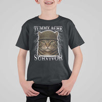 Funny Cat Meme Humor T Shirt For Kid Tummy Ache Survivor Lightning Cats Parody