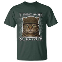 Funny Cat Meme Humor T Shirt Tummy Ache Survivor Lightning Cats Parody