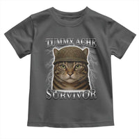Funny Cat Meme Humor Toddler T Shirt Tummy Ache Survivor Lightning Cats Parody