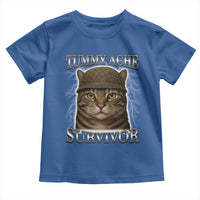Funny Cat Meme Humor Toddler T Shirt Tummy Ache Survivor Lightning Cats Parody