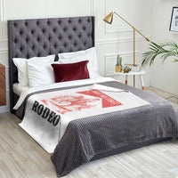 Not My First Rodeo Vintage Cowboy Graphic Throw Blanket Retro Western Desert Scene with Horse and Cactus