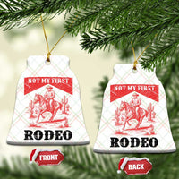 Not My First Rodeo Vintage Cowboy Graphic Ceramic Ornament Retro Western Desert Scene with Horse and Cactus
