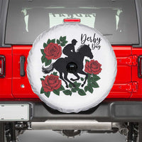 Vintage Jockey and Roses Horse Racing Graphic Spare Tire Cover Classic Derby Day Fan