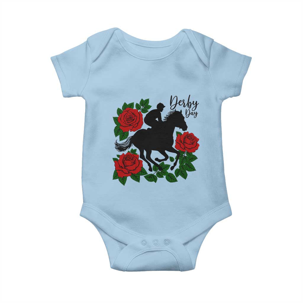Vintage Jockey and Roses Horse Racing Graphic Baby Onesie Classic Derby Day Fan