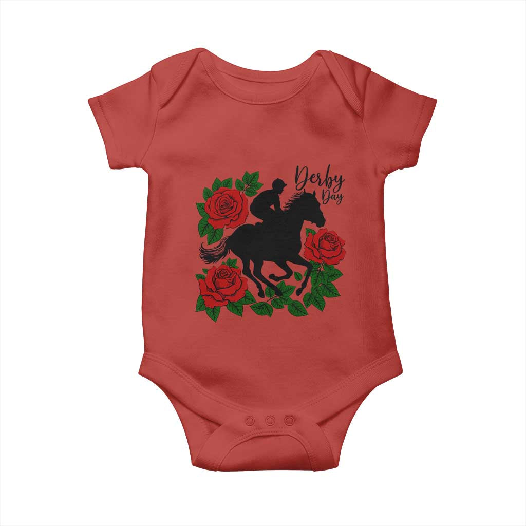 Vintage Jockey and Roses Horse Racing Graphic Baby Onesie Classic Derby Day Fan