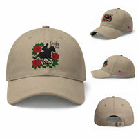Vintage Jockey and Roses Horse Racing Graphic Baseball Cap Classic Derby Day Fan