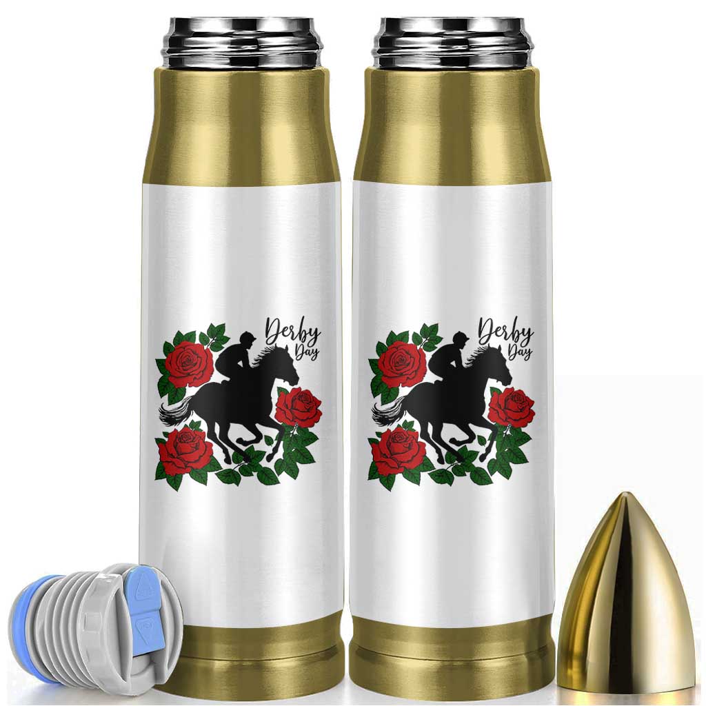 Vintage Jockey and Roses Horse Racing Graphic Bullet Tumbler Classic Derby Day Fan