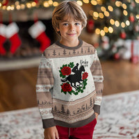 Vintage Jockey and Roses Horse Racing Graphic Ugly Christmas Sweater Classic Derby Day Fan