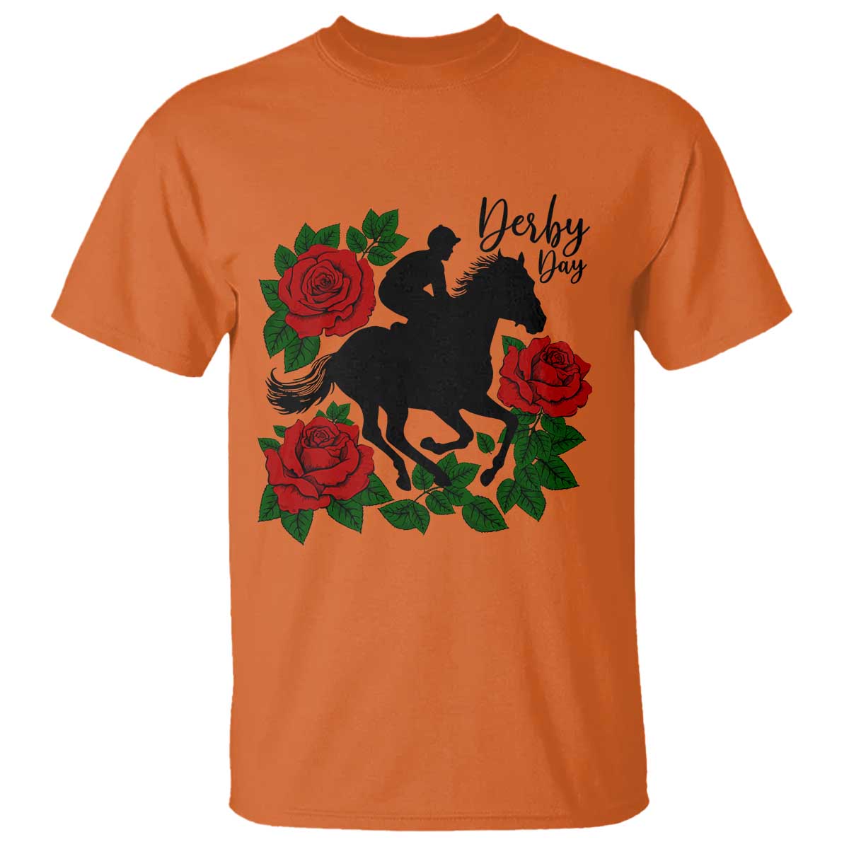 Vintage Jockey and Roses Horse Racing Graphic T Shirt Classic Derby Day Fan