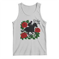 Vintage Jockey and Roses Horse Racing Graphic Tank Top Classic Derby Day Fan