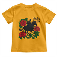Vintage Jockey and Roses Horse Racing Graphic Toddler T Shirt Classic Derby Day Fan