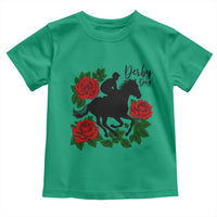 Vintage Jockey and Roses Horse Racing Graphic Toddler T Shirt Classic Derby Day Fan