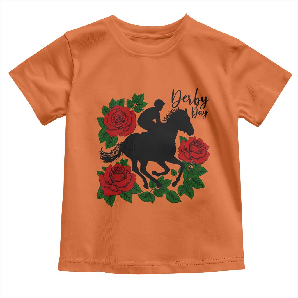 Vintage Jockey and Roses Horse Racing Graphic Toddler T Shirt Classic Derby Day Fan