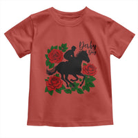 Vintage Jockey and Roses Horse Racing Graphic Toddler T Shirt Classic Derby Day Fan