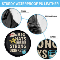 Big Hats Fast Horses Strong Drinks Retro Spare Tire Cover Southern Derby Day Watch Party Graphic