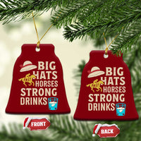 Big Hats Fast Horses Strong Drinks Retro Ceramic Ornament Southern Derby Day Watch Party Graphic