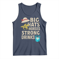 Big Hats Fast Horses Strong Drinks Retro Tank Top Southern Derby Day Watch Party Graphic